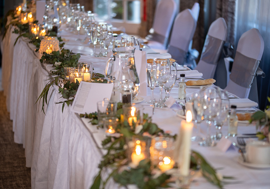 Candlelit top table